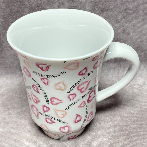 Victorias Secret Heart Print Coffee Mug Romantic Collectible Drinkware 12oz - Picture 3 of 10
